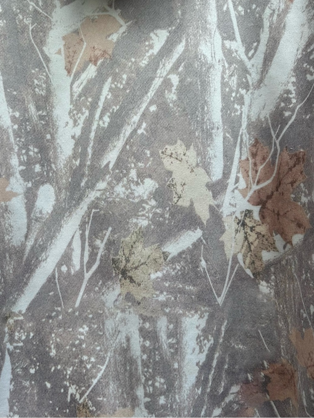 Camouflage Hoodie Pullover Sweatshirt Mens XXL Pastel Light Multi Leaf Tree Camo - Picture 14 of 14